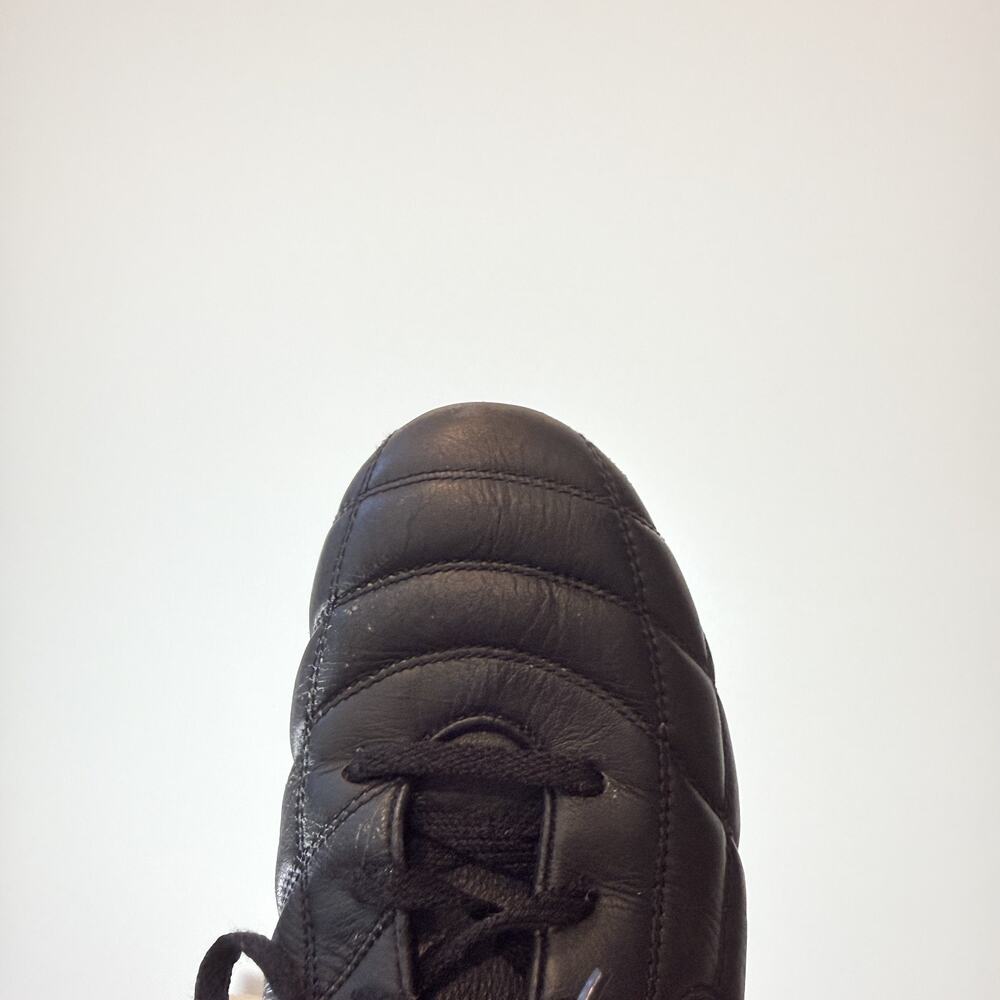 Vintage Mens 9.5 Nike Air Zoom ZM Total 90 Soccer Cleats Black Silver Leather - Picture 12 of 13